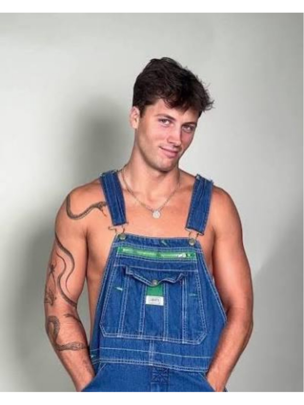 ASO Rob Rausch Love Island Liberty Denim Bib Overalls Cotton Mens 38x30